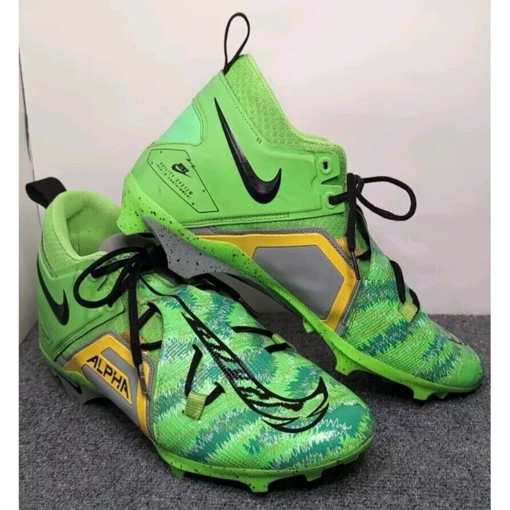 Nike‎ Alpha Menace Pro 3 Razor Sharp Cuts Green Strike Black FB8442-303 Men's 13